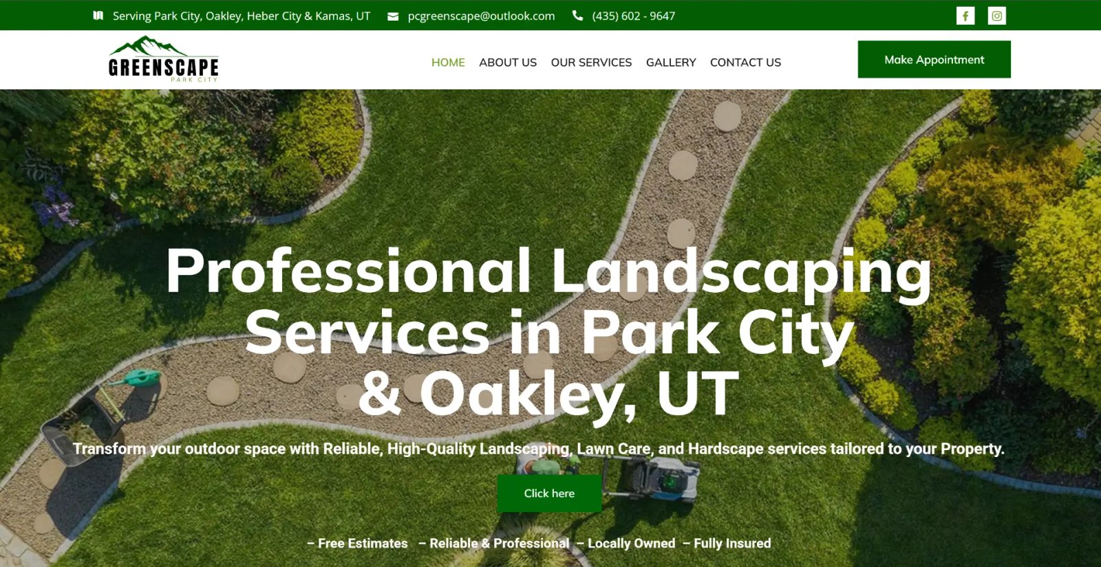 Website de Greenscape Park City diseñado y desarrollado por KABOD SOLUTIONS.